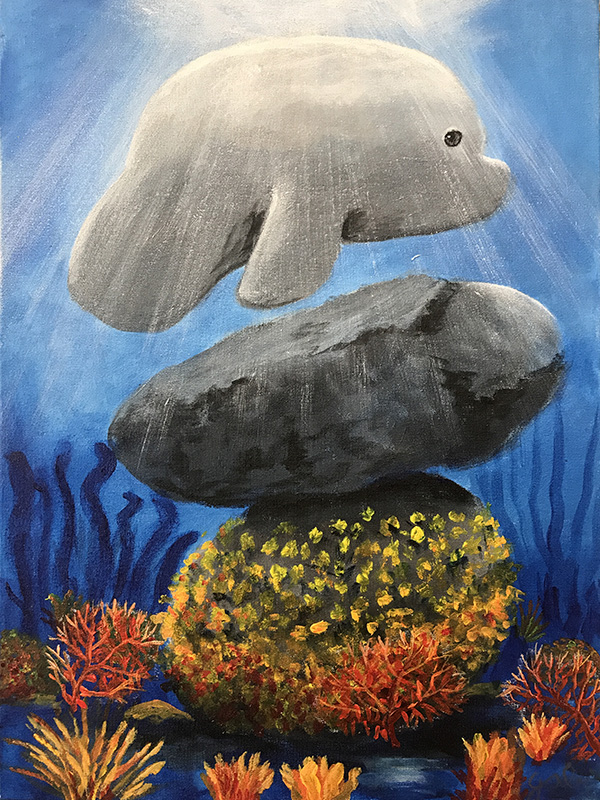 Peixe boi - 30 x 40 - AST- 2019